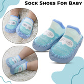 Soft and Stretchy Cotton Sock Shoes for Baby (Blue Owl)